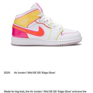 Nike Kids' White, Pink, and Orange Sneakers